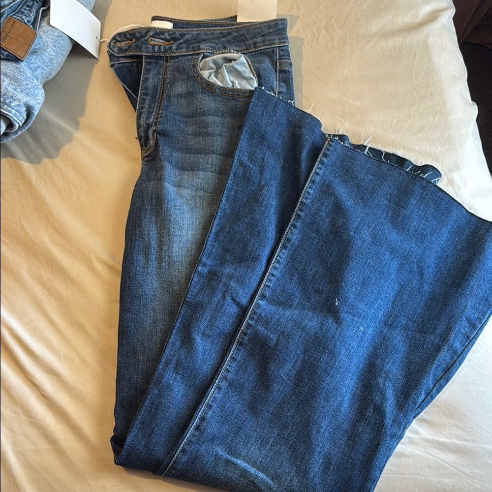 Sneak Peek Dark Blue Flare Jeans